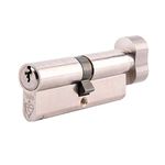 Yale PKMT3030-NP - KM Superior 1 Star Euro Cylinder Lock - Thumb Turn - 30/30 (70mm) / 30:10:30 - Nickel Finish - High Security - 2 Cylinders