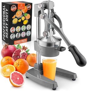 Zulay Kitchen Cast-Iron Orange Juice Squeezer - Heavy-Duty, Easy-to-Clean, Professional Citrus Juicer - Durable Stainless Steel Lemon Squeezer - Sturdy Manual Citrus Press & Orange Squeezer (Gray)