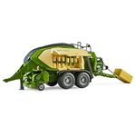 bruder 02033 - Krone Big Pack 1290HDP VC with 2 Block Bales Agriculture Baler Farm Farm Field Work Harvesting Machine Tractor Accessories Trailer Straw Hay Press Bale Winder 1:16