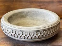 J and L Stone Ornaments GARDEN LEAF BIRD BATH TOP ONLY / FEEDER / BOWL / REPLACEMENT DISH ORNAMENT