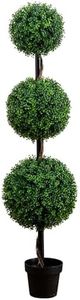 Nearly Natural 5ft. Artificial Triple Ball Boxwood Topiary Tree (Indoor/Outdoor)