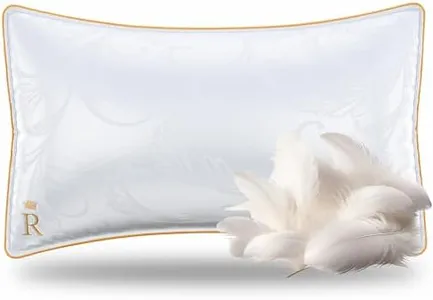 Royal Therapy King White Goose Feathers and Down Pillow, Premium White Bed Sleeping Breathable Hotel Collection Pillows