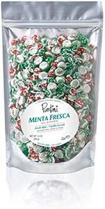 PUNTINI Menta Fresca Italian Chewy Mint Candy with Vanilla Accent, Individually Wrapped Vegan Candy, All-Natural, Gluten Free, Non-GMO, 10 oz Resealable Pouch, 300 Ct