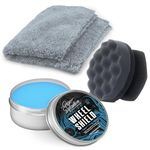 Wheel Shield Wax Car Alloy & Rim High Gloss Protection Paste Sealant Coating Pure Definition (75 g + Hand Pad + Cloth)