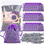 8.4OZ Sukh Lavender Sachet Bags - Fresh Scented Dried Lavender Flowers Potpourri Bags Refill Sachets for Drawers and Closets as Lavender Air Freshener, Space Stuff Closet Perfume and Home Fragrance