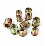 Balaji Handicraft Furniture (Pcs-75) M6 x10 mm Wood Insert Interface Threads Imported Export Quality | Zinc Alloy Wood Insert Interface Screws Bolts Nuts Fixing Furniture Mounting Fasteners