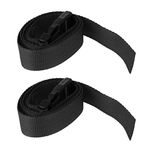 CALANDIS® 2pcs Golf Trolley Webbing Straps Quick Release Suitcase Tie Down Belt Black