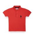 U.S. POLO ASSN. Boy's Regular Fit T-Shirt (UKTSHR0005N_Me. Red