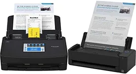 ScanSnap iX1600 Wireless or USB High-Speed Cloud Enabled Document, Photo & Receipt Scanner with Large Touchscreen and Auto Document Feeder for Mac or PC, Black | ScanSnap iX1300 Compact Wireless or USB Double-Sided Color Document, Photo & Receipt Scanner with Auto Document Feeder and Manual Feeder for Mac or PC, Black