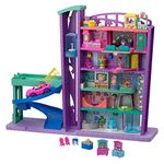 Polly Pocket Mega Mall with 6 Floors, Elevator, Vehicle, Parking Garage, Micro Polly & Lila Dolls, Dog & Storytelling Play Pieces; For Ages 4 and Up - Amazon Exclusive