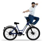 SVITCH BRORIX | Best Electric Bicycle, 7.8 AH LI-ION | Motor: 36V 250W Range: 25-30 KM ON Throttle | Range with Pedal: 35-40 KM (Blue)