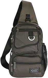 Vanlison Bolso de Honda, Poli¨¦ster Duradero Pecho Hombro Desbalanceada Gimnasia Ligero Crossbody Mochila al Aire Libre Excursi¨®n Mochila Negro