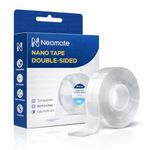 Neomate Double-Sided Heavy Duty Tape 3m | Strong Adhesive Transparent Mounting Tape for Walls, Posters, Carpets | Home & Office Use | 9.8 x 9.8 x 3 cm