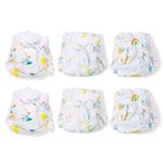 SuperBottoms First Love Muslin DryFeel Langot | Pack of 6 |Softest, Breathable & Gentlest langot for Baby with Premium Muslin Layer | 100% Waterproof |0 to 5 months old | size - Small (Upto-5kg)