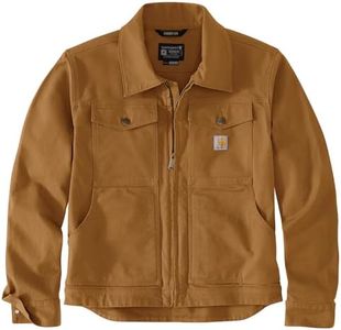 Carhartt Men's Rugged Flex Relaxed Fit Duck Jacket, Carhartt Brown, Large