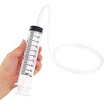 2 Pack 100 ML Syringe for Nutrient Measuring 100cm Tube