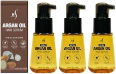 HerStyler Advanced Argan Oil Hair Serum - Hair Serum for Frizzy and Damaged Hair - Hair Serum for Dry Hair - Frizzy Hair Serum with Vitamin E and Aloe Vera - 2.36 Fl Oz / 70 Ml each - Pack of 3