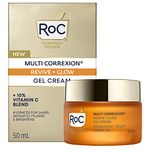 RoC Multi Correxion® Revive + Glow 10% Vitamin C Blend Face Moisturizer, Anti-Aging Gel Cream for Instant Glow, Hypo-Allegenic & Oil-Free Skin Care, 50ML