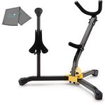 Hercules Alto/Tenor Saxophone & Soprano Saxophone Stand DS533BB with Bag and a Lumintrail Cleaning Cloth