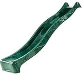 Garden Games Childrens Heavy Duty Green Wavy Slide 3 Metres Long for 1.5 Metre High Climbing Frame or Tree House Platform