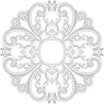 Canomo 24 Inch White Polyurethane Ceiling Medallion Chandelier Medallion 4-Piece Set for Quick and Easy Installation, 24"OD x 5"ID