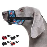 CollarDirect Dog Muzzle - Updated Design Adjustable Soft Breathable Tribal Nylon Dog Mouth Guard Cover for Small, Medium and Large Dogs, Anti Chewing, Barking & Biting (M, Pattern 3)