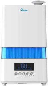 ARDES - AR8U20 Nebulo Digital Ionising Ultrasonic Humidifier 30 W Professional Quiet Humidifier with Hygrometer Capacity 4.5 Litres 4 Steam Levels LED Display 12 Hour Timer White