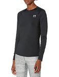 Under Armour Women's HeatGear Compression Long-Sleeve T-Shirt, Black (001)/White, Medium