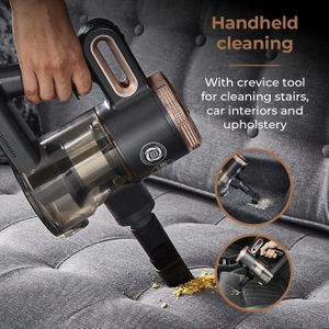 Tower Pro 3-in-1 Corded Vacuum Cleaner – Cyclonic Suction, HEPA Filter, Black/Rose Gold
