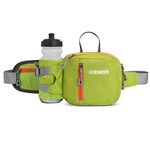 GERIINEER Bumbags with Bottle Holder Waterproof Fanny Packs Plus Size Bum Waist Bag for Dog Walking Climbing Hiking Travel Cycling Outdoor Sport (Green)