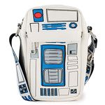 Buckle-Down Unisex's Bag, Cross Body, Bounding, Vegan Leather Crossbody, Star Wars R2-d2, 8.0" x 6.5"