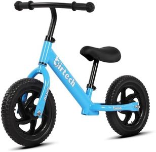 12" Balance Bike Carbon Steel Frame No Pedal Walking Balance Bike Training Bicycle for Kids and Toddlers 2- to 5 Years Old (Bue)