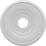 Ekena Millwork CMP16BE Berkshire Thermoformed PVC Ceiling Medallion (Fits Canopies up to 7"), 16"OD x 3 1/2"ID x 1"P