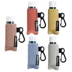 WKieason Lip Balm Sleeves Holder Keychain 5pcs Clip on Chapstick Keychain Holder Pouch Tight-Knit Elastic Lipstick Key Chain Holder