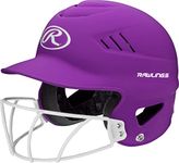 Rawlings Sporting Goods Highlighter Series Softball Helmet, Matte Neon Purple