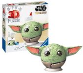 Ravensburger Star Wars Mandalorian Grogu (with Ears) 3D Jigsaw Puzzle for Kids and Adults Age 6 Years Up - 72 Pieces - No Glue Required - Christmas Presents, Yellow