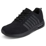 Get Fit Womens Running Fitness Walking Outdoor Lightweight Air Bubble Comfort Trainers - Black - UK4/EU37 - BS0300
