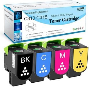ASEKER C310 C315 Cartouche de Toner Compatible pour Xerox C310 C310DNI C310DNIM C315 C315DNI C315DNIM Imprimante Haut Rendement 3000 & 2000 Pages 006R04356 006R04357 006R04358 006R04359 (BK/C/M/Y)
