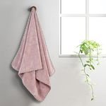 SPREAD SPAIN Microfiber Towels for Bath | Coral Large Bath Towel | Extra Soft Plush & High Absorbent |360 GSM | Bath Towel for Men and Women |70x146 cm (Rose)