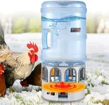Proshine 5 Gallon Chicken Waterer for Winter, Heated Chicken Waterer, Temp Controlling for Chickens, Ducks, Geese and Chicken Coop