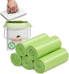4-6 Gallon Small Trash Bags Biodegradable, 20 Liter Mini Compostable Strong Bathroom Garbage Bags with Tear & Leak Resistant, Recycling Eco-Friendly Trash Can Plastic Liner, Green, 100 Counts