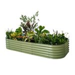 Vego garden Raised Garden Bed Kit, 17" Tall 10 in 1 Modular Metal Raised Garden Beds Kit, Metal Planter Box for Vegetables, Flowers, Herbs, Olive Green