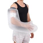 COMFYTHERA Large Waterproof Arm Cast Cover for Shower Hand Wound Protector Bath Adult Watertight Cast Bag Showering for SurgeryBandage Broken Hand,Wrist,Finger,Elbow Reusable Durable (Long Arm)