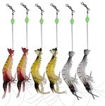 Artificial Shrimp Bait, Soft Bait for Shrimp Fishing Lures Artificial Lures Bright (6PCS)