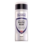 Bartoline Direct to Plastic Paint Black 400ml Gloss Finish All-in-One Spray Paint for Plastic Surfaces No Primer Needed – Durable, Weather-Resistant Finish for Indoor and Outdoor Use