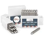 Metal Stamping Kit, 64 Piece Punch Set - Number & Letter Stamps for Metal, Jewelry, Wood, Leather & More