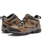 HI-TEC Ravus Mid Hiking Boots for Men, Lightweight Breathable Outdoor Trekking Shoes, Tan, 7.5 UK