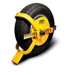 Maypole 8 - 10 Inch Universal Wheel Clamp Suitable for Small Trailers with Tyre Width 120 mm to 140 mm Diameter 400 mm to 550 mm, yellow