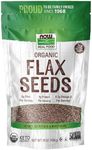 NOW Foods, Organic Flax Seeds, Source of Essential Fatty Acids and Fiber, Certified Non-GMO, Kosher, 1-Pound (Packaging May Vary)