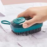 Slyford Plastic Washing Pot Brush Kitchen Household Dish Cleaning Brush | Adding Liquid Cleaner Brush | Soft Wool Laundry Shoes Tile Cleaning Brush (Multi Color) (Pack of 1)